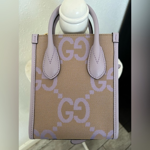 Authentic Gucci Purple and Beige mini jumbo GG canvas CrossbodyRetails$2500 - Picture 6 of 10